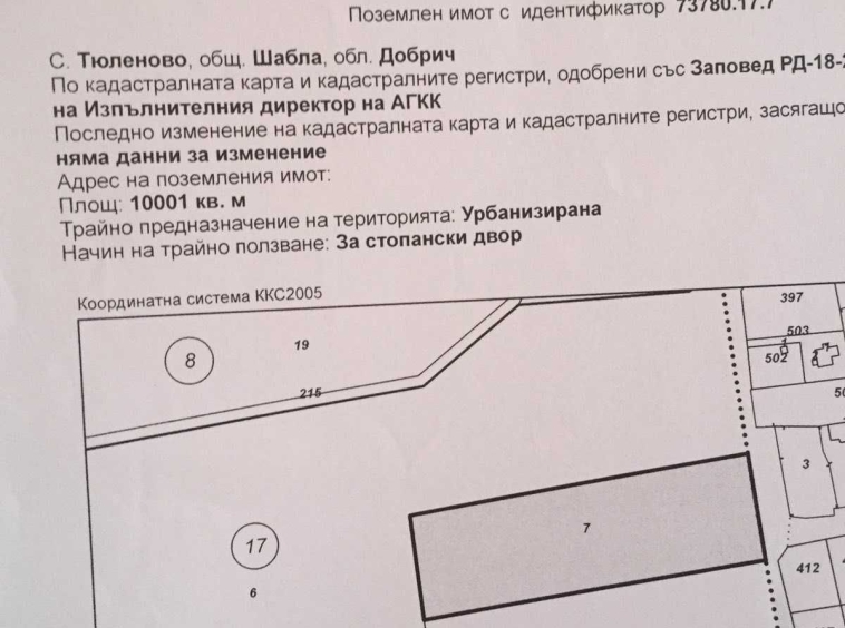 Парцел в с. Тюленово, Област Добрич - 10000 кв.м за 11 €/кв.м - Снимка #1