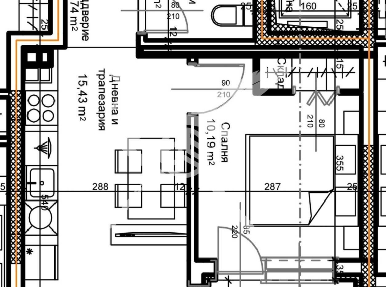 Дава се под наем Двустаен апартамент в Пловдив, Остромила - 51 кв.м за 68000 € - Снимка #1