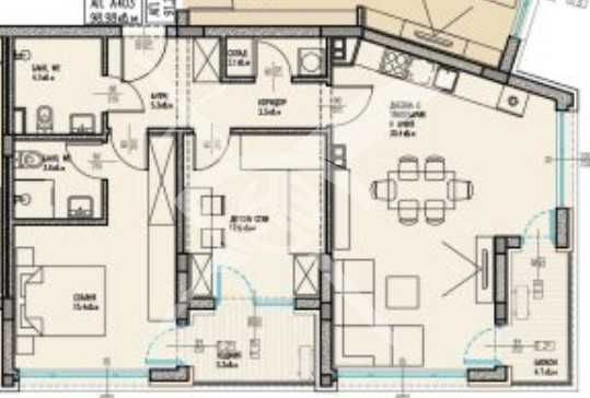 Тристаен апартамент в Бургас, Славейков - 113 кв.м за 1056 €/кв.м - Снимка #1