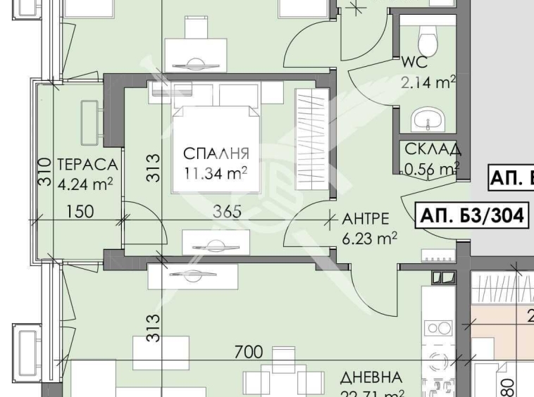 Тристаен апартамент в Бургас, Меден рудник - зона А - 90 кв.м за 1000 €/кв.м - Снимка #1