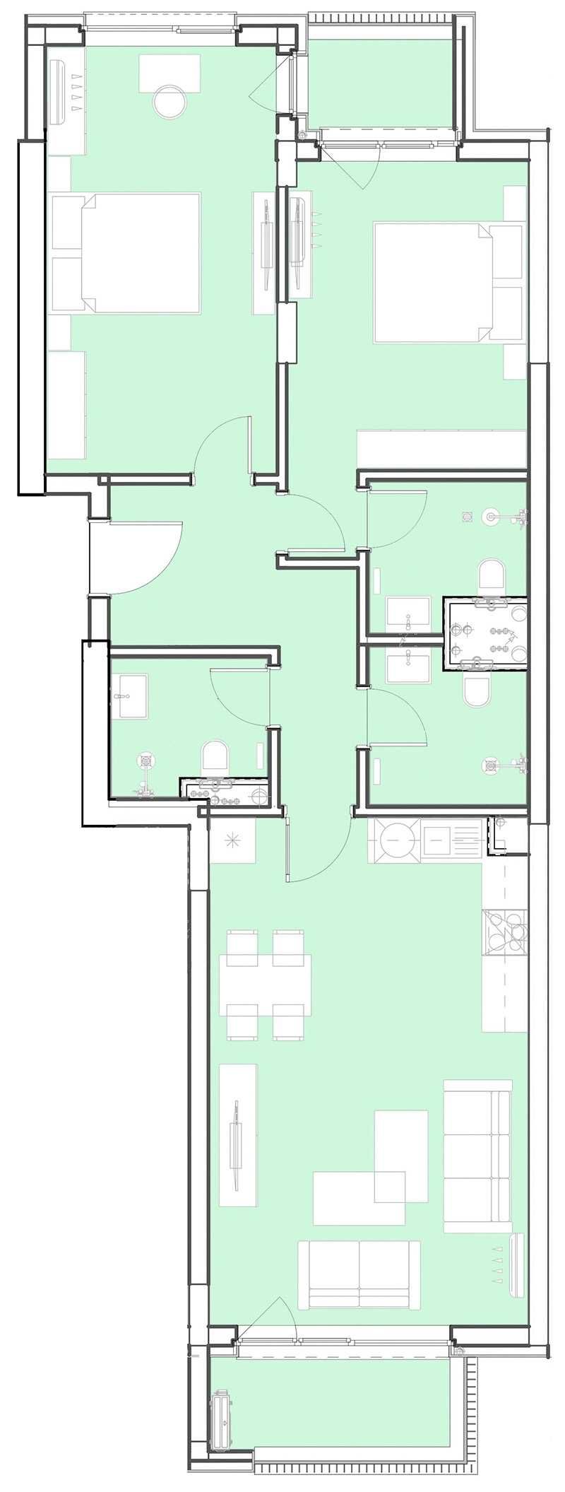 Тристаен апартамент в София, Младост 4 - 126 кв.м за 1786 €/кв.м - Снимка #1