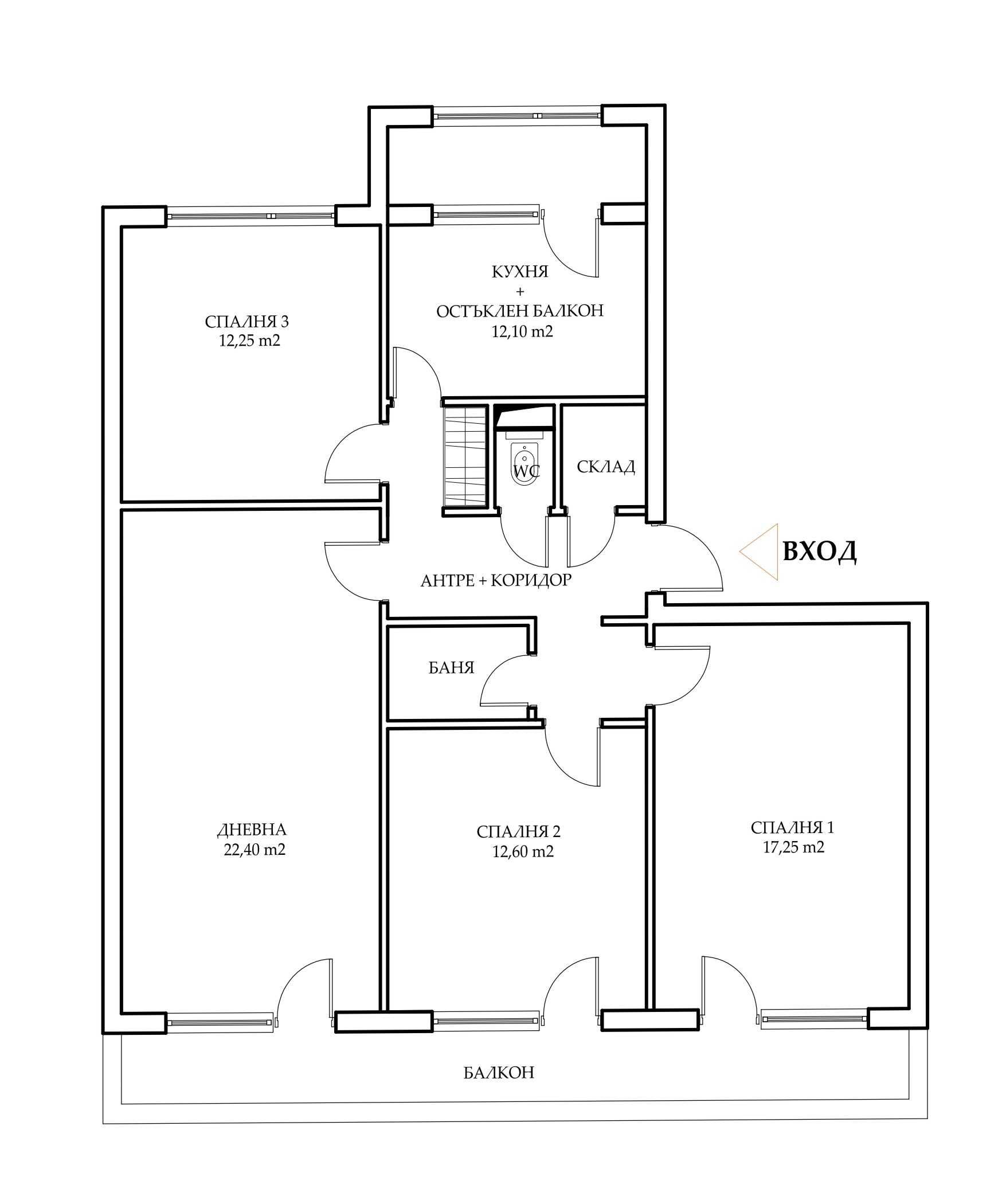 Многостаен апартамент в Бургас, Изгрев - 101 кв.м за 1857 €/кв.м - Снимка #1