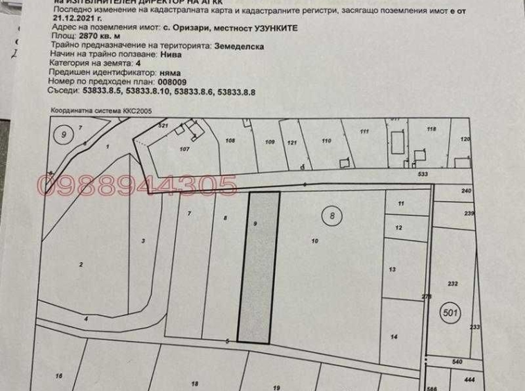 Парцел в Пловдив, Христо Смирненски - 2870 кв.м за 85 €/кв.м - Снимка #1
