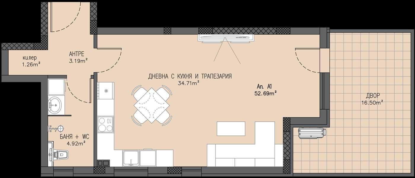 Едностаен апартамент в Пловдив, Остромила - 59 кв.м за 763 €/кв.м - Снимка #1