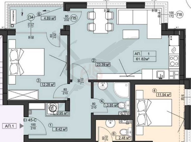 Двустаен апартамент в София, Левски - 76 кв.м за 1557 €/кв.м - Снимка #1