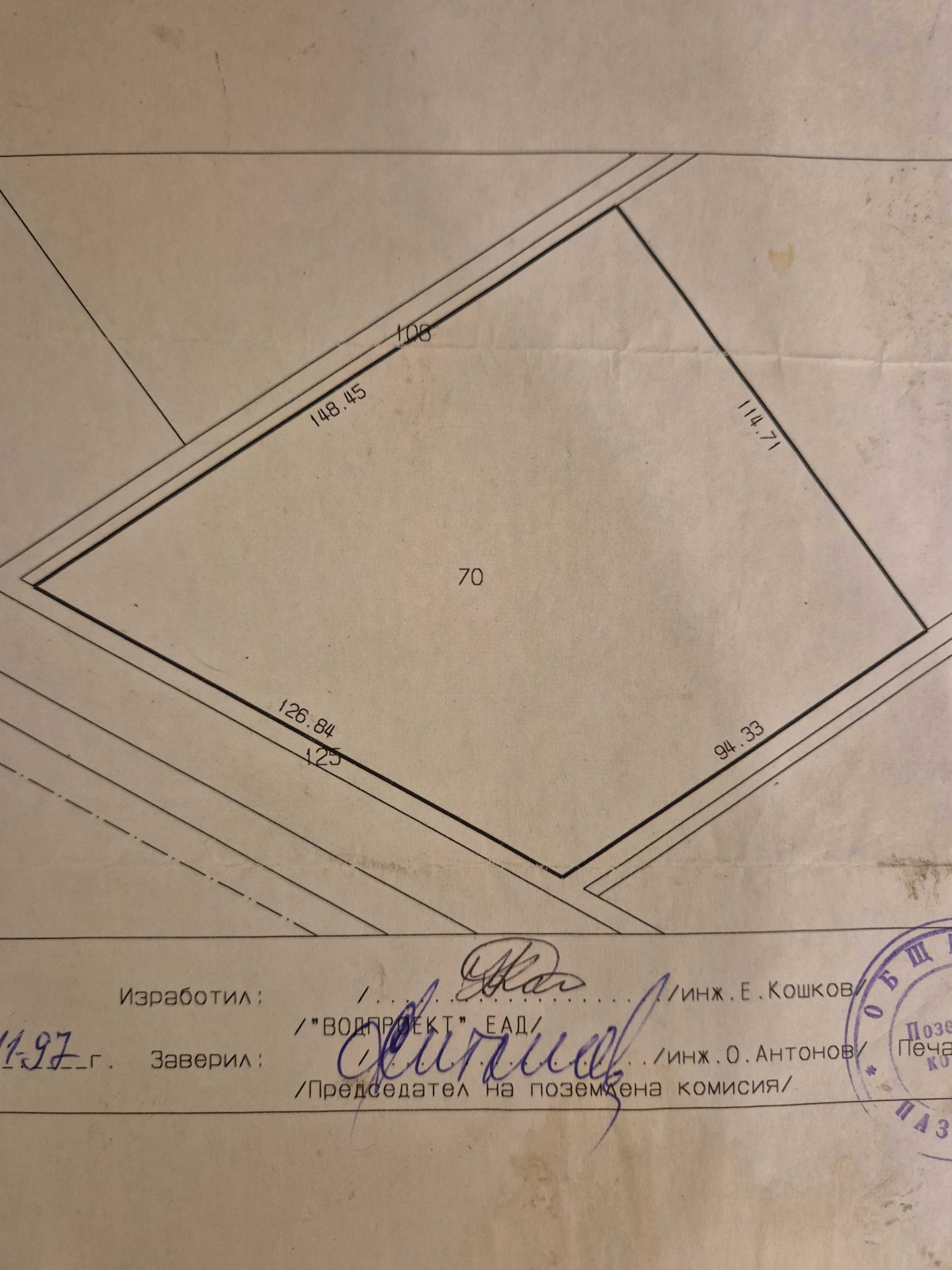 Парцел в Пазарджик, Окръжна болница - 13925 кв.м за 5 €/кв.м - Снимка #1