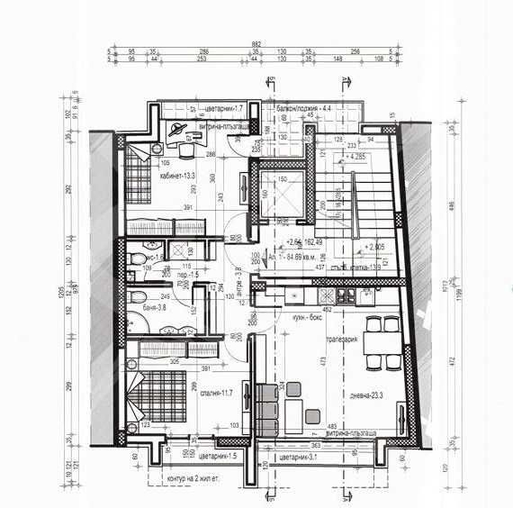 Тристаен апартамент в Пловдив, Кършияка - 113 кв.м за 1461 €/кв.м - Снимка #1
