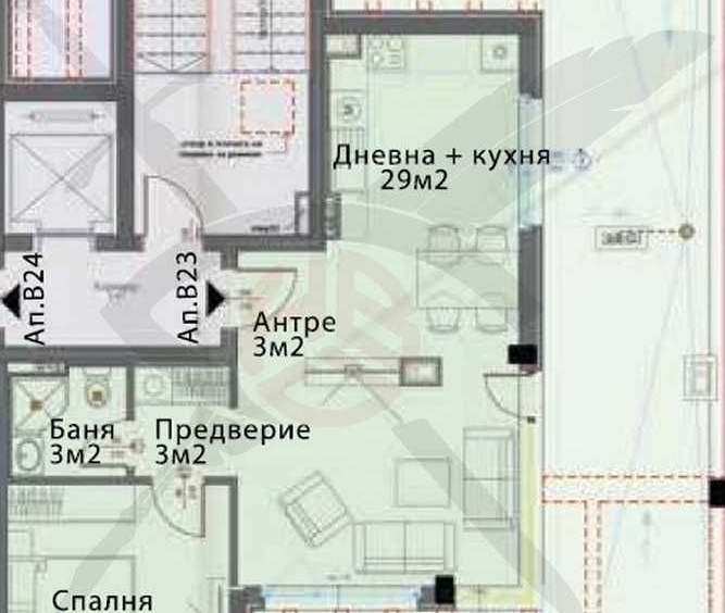 Двустаен апартамент в София, Модерно предградие - 75 кв.м за 1294 €/кв.м - Снимка #1