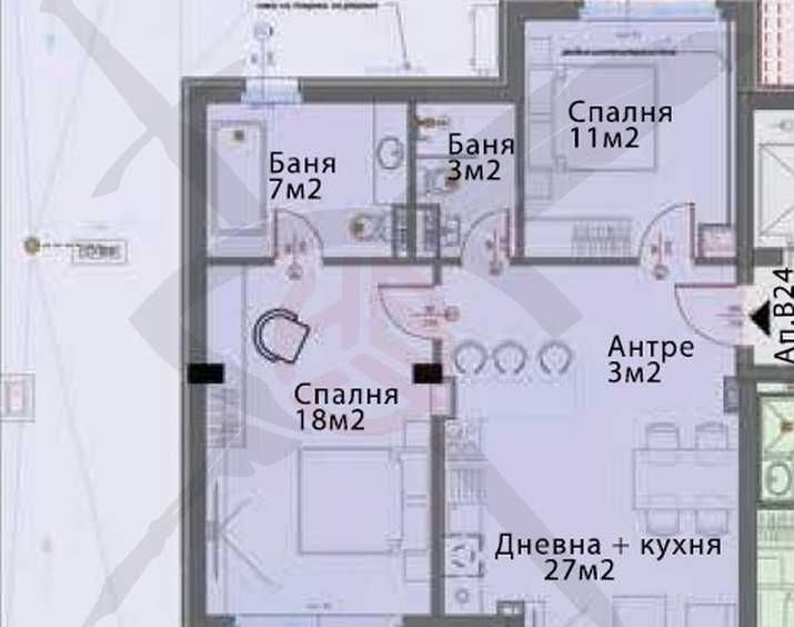 Тристаен апартамент в София, Модерно предградие - 99 кв.м за 1202 €/кв.м - Снимка #1