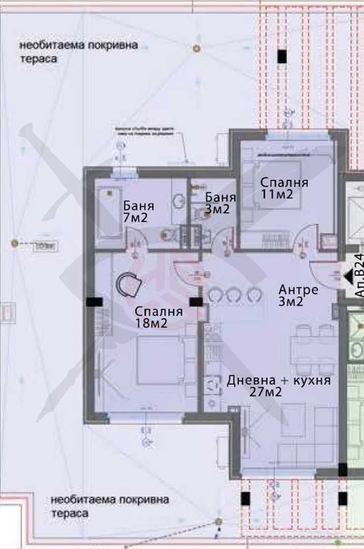 Тристаен апартамент в София, Модерно предградие - 99 кв.м за 1202 €/кв.м - Снимка #1