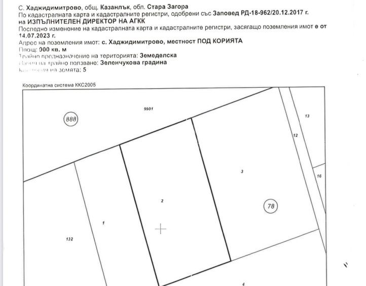 Парцел в с. Хаджидимитрово, Област Стара Загора - 900 кв.м за 26 €/кв.м - Снимка #1