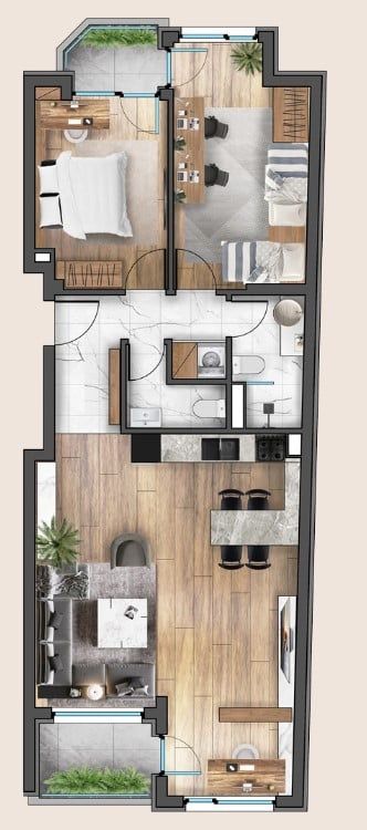 Тристаен апартамент в София, Надежда 2 - 120 кв.м за 1488 €/кв.м - Снимка #1