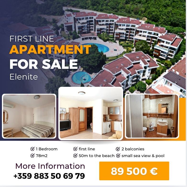 Двустаен апартамент в к.к. Елените - 78 кв.м за 1148 €/кв.м - Снимка #1