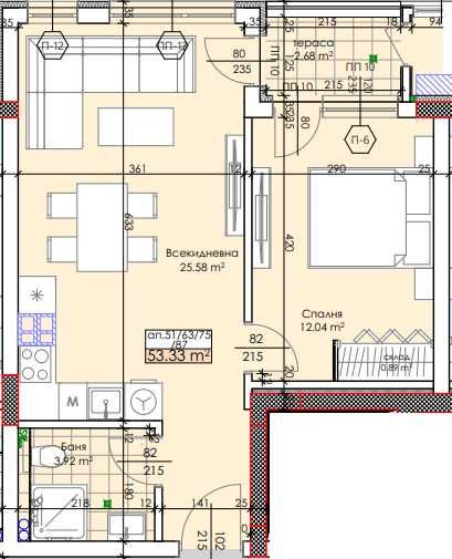 Двустаен апартамент в Пловдив, Тракия - 63 кв.м за 1620 €/кв.м - Снимка #1