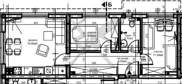 Тристаен апартамент в Пловдив, Христо Смирненски - 72 кв.м за 1221 €/кв.м - Снимка #1