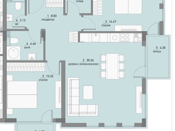 Тристаен апартамент в София, Малинова долина - 119 кв.м за 1205 €/кв.м - Снимка #1