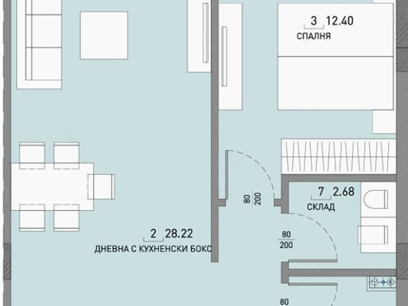 Двустаен апартамент в София, Малинова долина - 83 кв.м за 1197 €/кв.м - Снимка #1