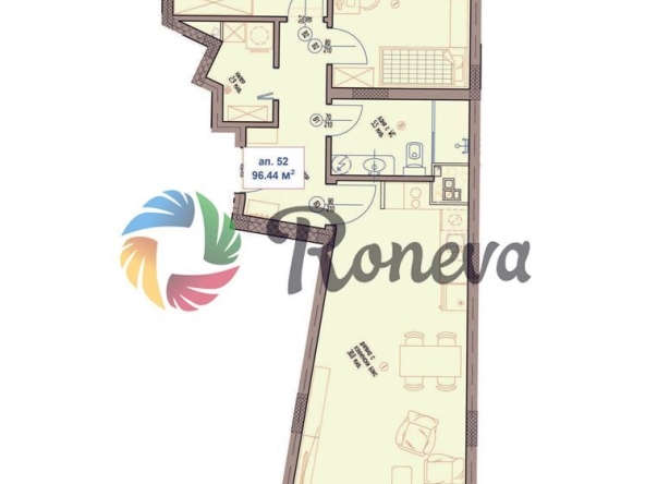 Тристаен апартамент в Варна, Чайка - 110 кв.м за 1043 €/кв.м - Снимка #1