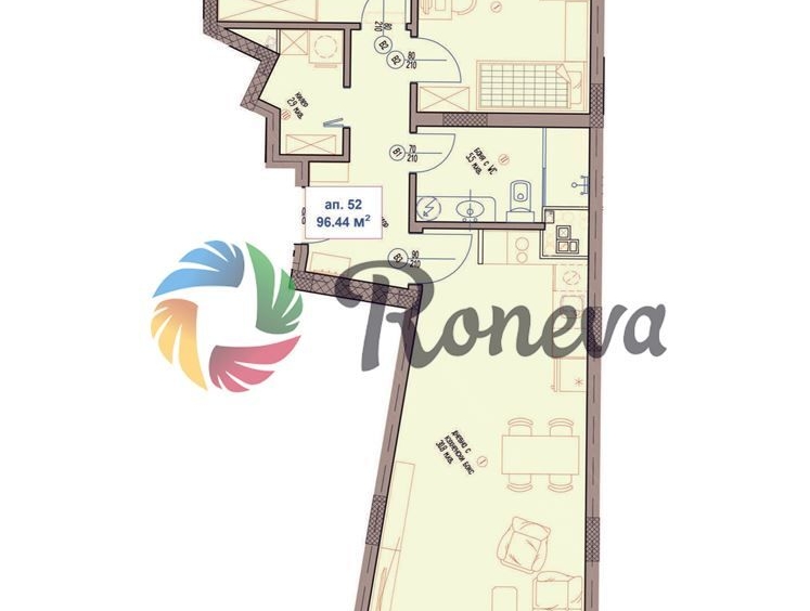 Тристаен апартамент в Варна, Чайка - 110 кв.м за 1043 €/кв.м - Снимка #1