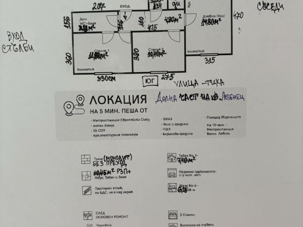 Тристаен апартамент в София, Лозенец - 61 кв.м за 2366 €/кв.м - Снимка #1