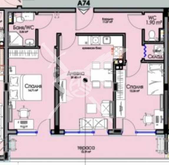 Тристаен апартамент в София, Хладилника - 103 кв.м за 665 €/кв.м - Снимка #1