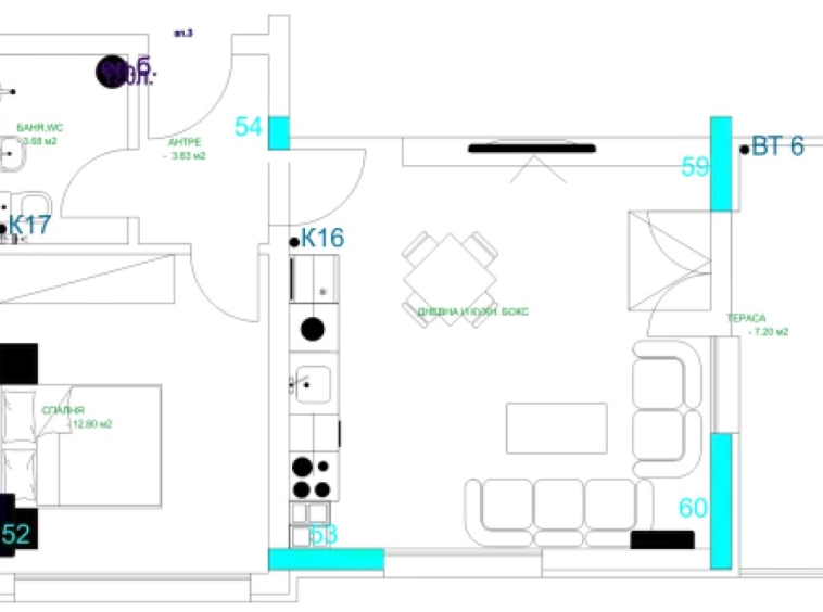 Двустаен апартамент в Пловдив, Младежки Хълм - 78 кв.м за 833 €/кв.м - Снимка #1