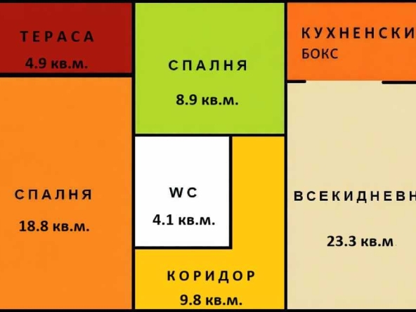 Двустаен апартамент в Перник, Изток - 66 кв.м за 1098 €/кв.м - Снимка #1