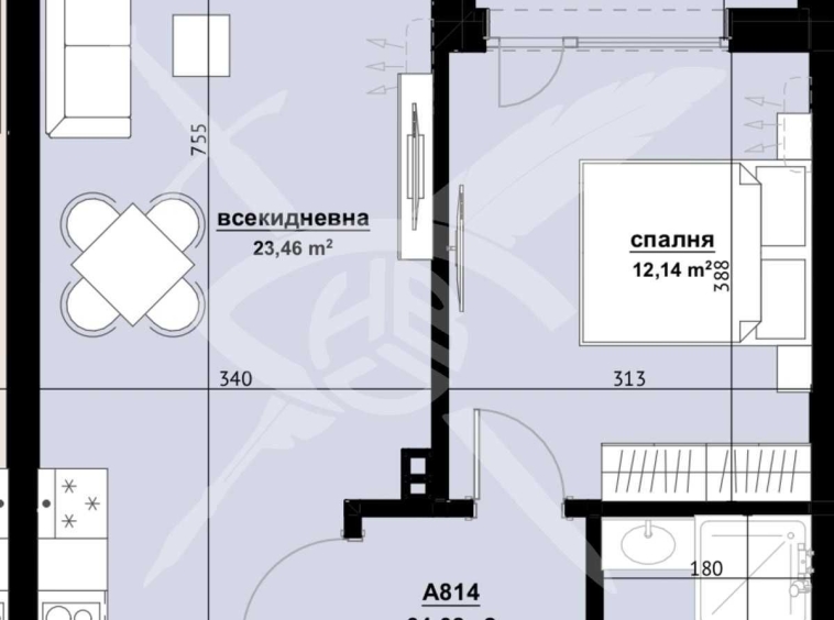 Двустаен апартамент в Бургас, Изгрев - 64 кв.м за 742 €/кв.м - Снимка #1