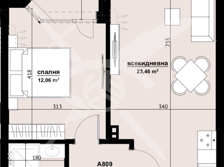 Двустаен апартамент в Бургас, Изгрев - 64 кв.м за 742 €/кв.м - Снимка #1