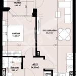 Двустаен апартамент в Бургас, Изгрев - 64 кв.м за 718 €/кв.м - Снимка #1