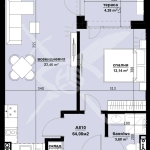 Двустаен апартамент в Бургас, Изгрев - 64 кв.м за 742 €/кв.м - Снимка #1