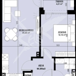 Двустаен апартамент в Бургас, Изгрев - 64 кв.м за 718 €/кв.м - Снимка #1