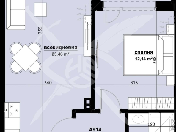 Двустаен апартамент в Бургас, Изгрев - 64 кв.м за 718 €/кв.м - Снимка #1