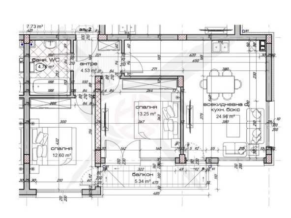 Тристаен апартамент в Варна, Виница - 95 кв.м за 507 €/кв.м - Снимка #1