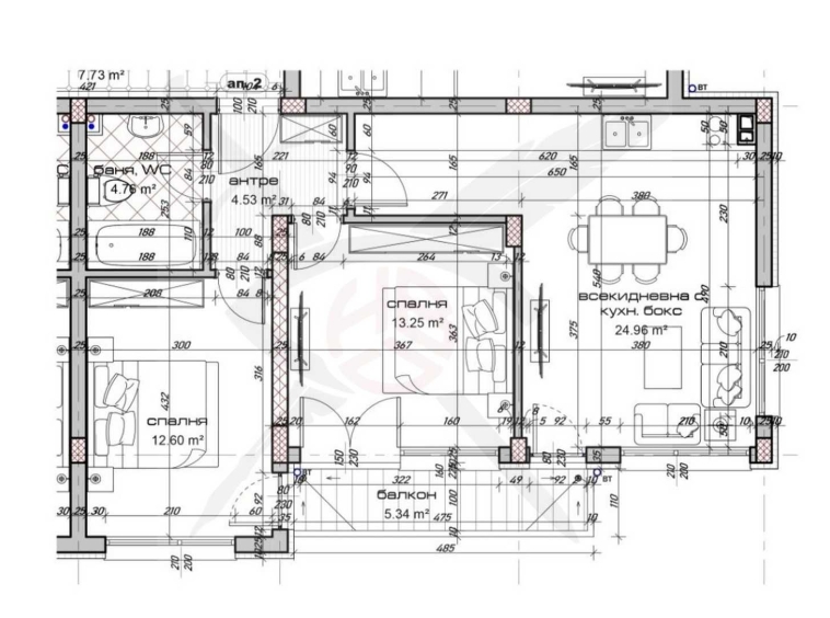 Тристаен апартамент в Варна, Виница - 95 кв.м за 507 €/кв.м - Снимка #1