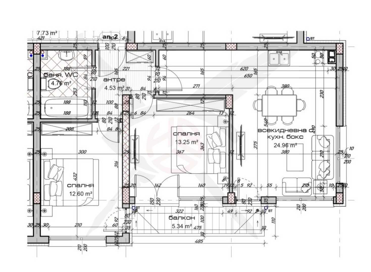 Тристаен апартамент в Варна, Виница - 95 кв.м за 507 €/кв.м - Снимка #1