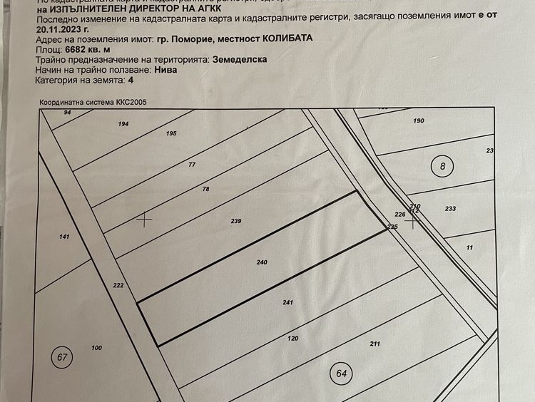 Земеделски имот в с. Каменар, Област Бургас -  кв.м за 3643 €/дка - Снимка #1