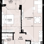 Двустаен апартамент в Бургас, Изгрев - 64 кв.м за 718 €/кв.м - Снимка #1