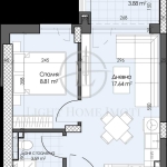 Двустаен апартамент в Пловдив, Гагарин - 52 кв.м за 560 €/кв.м - Снимка #1