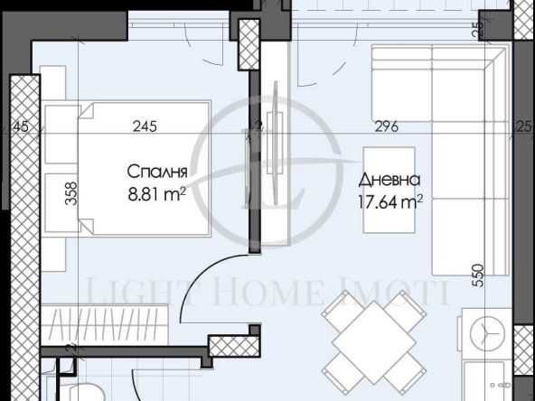 Двустаен апартамент в Пловдив, Гагарин - 52 кв.м за 560 €/кв.м - Снимка #1