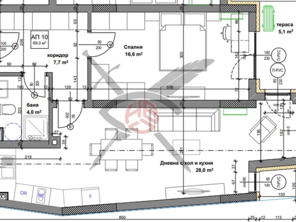 Двустаен апартамент в София, Банишора - 84 кв.м за 1341 €/кв.м - Снимка #1