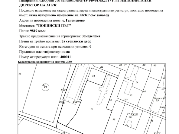 Парцел в с. Панчарево, Област София-град - 15000 кв.м за 9 €/кв.м - Снимка #1