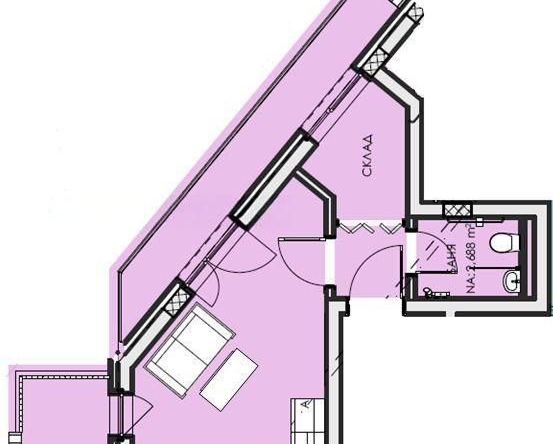 Едностаен апартамент в София, Люлин 6 - 50 кв.м за 1020 €/кв.м - Снимка #1