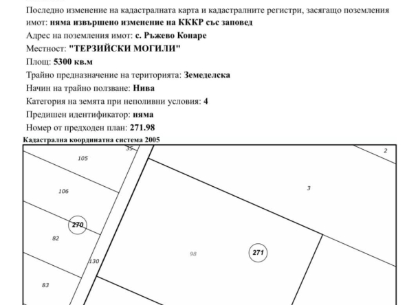 Земеделски имот в Пловдив, Въстанически за 1 €/дка - Снимка #1