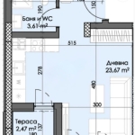 Дава се под наем Едностаен апартамент в Пловдив, Тракия - 44 кв.м за 58000 € - Снимка #1