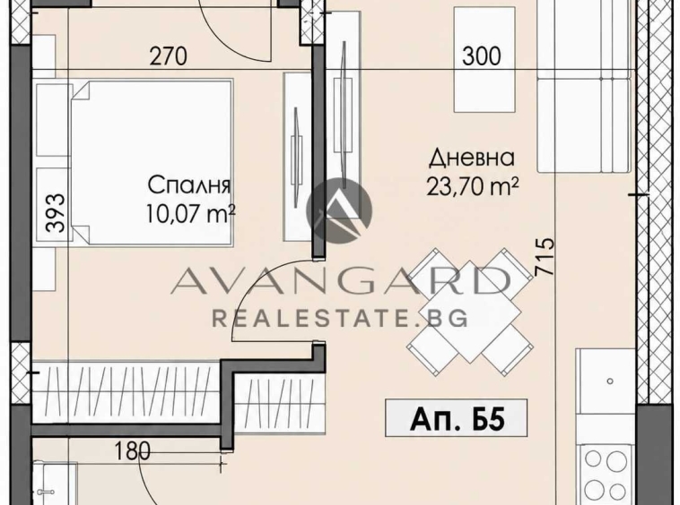 Двустаен апартамент в Пловдив, Кършияка - 55 кв.м за 1228 €/кв.м - Снимка #1