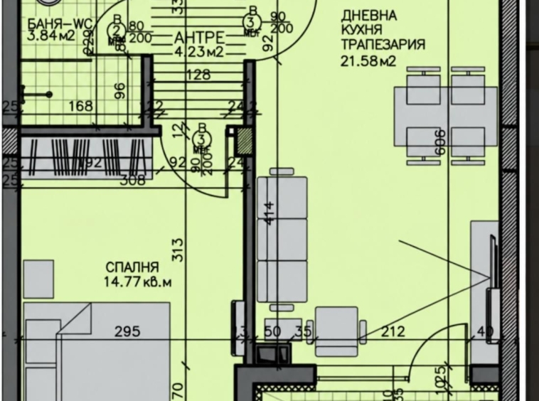 Двустаен апартамент в Бургас, Зорница - 71 кв.м за 2564 €/кв.м - Снимка #1