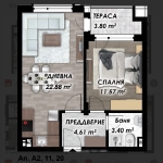 Двустаен апартамент в с. Марково, Област Пловдив - 65 кв.м за 1200 €/кв.м - Снимка #1
