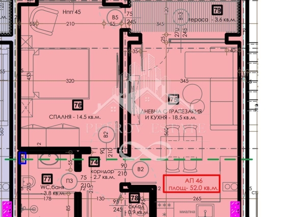 Двустаен апартамент в Велинград - 61 кв.м за 1100 €/кв.м - Снимка #1