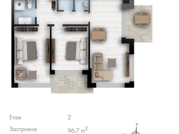 Тристаен апартамент в к.к. Св.Св. Константин и Елена - 119 кв.м за 2504 €/кв.м - Снимка #1